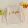 Loicainy Toddler Baby Boy Girl Halloween Knit Sweater 3 6 9 12 18 24 Months 2T 3T Long Sleeve Crewneck Letter Embroidery