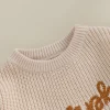 Loicainy Toddler Baby Boy Girl Halloween Knit Sweater 3 6 9 12 18 24 Months 2T 3T Long Sleeve Crewneck Letter Embroidery