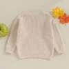 Loicainy Toddler Baby Boy Girl Halloween Knit Sweater 3 6 9 12 18 24 Months 2T 3T Long Sleeve Crewneck Letter Embroidery