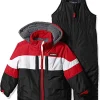 LONDON FOG Big Boys 2-Piece Colorblock Snow Bib And Jacket Snowsuit