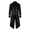 Men LYXSSBYX Mens Jackets Fall Fashion Halloween Men's Costume Men's Mid Length Retro Tuxedo Costume
