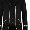 Men LYXSSBYX Mens Jackets Fall Fashion Halloween Men's Costume Men's Mid Length Retro Tuxedo Costume