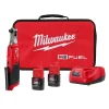 M12 FUEL 12V Lithium-Ion Brushless Cordless High Speed 3/8 in Ratchet Kit With 2 Batteries, Charger And Bag - 2567-22