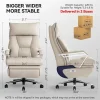 OKUP M80 Dual Motor Executive Office Chair With Footrest, 420lbs, Beige