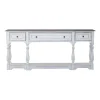 Magnolia Manor Hall Console Table, 72 in, Antique White And Weathered Bark Finish
