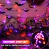 Magotan 100 LED 33 ft Halloween Lights Outdoor Indoor Orange and Purple Halloween Decorations String Lights