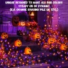 Magotan 100 LED 33 ft Halloween Lights Outdoor Indoor Orange and Purple Halloween Decorations String Lights