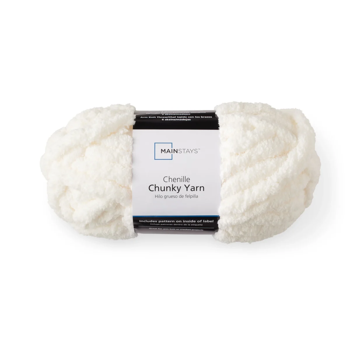 Mainstays Chunky Chenille Yarn, 31.7 yd, 100% Polyester, Super Bulky