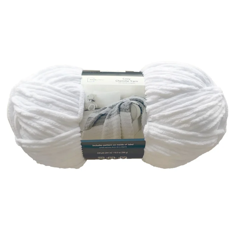 Mainstays Cozy Chenille Yarn, 220 yd, 100% Polyester, Bulky