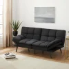 Mainstays Memory Foam Futon, Black Faux Suede Fabric, Full - MS95-010-107-02