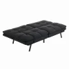 Mainstays Memory Foam Futon, Black Faux Suede Fabric, Full - MS95-010-107-02