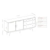 Manor Park 3-Drawer 2-Door Acorn Sideboard - Vincent