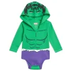 Marvel Avengers Spider-Man Captain America Hulk Infant Baby Boys 3 Pack Cosplay Bodysuits Newborn to Infant