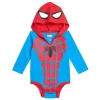 Marvel Avengers Spider-Man Captain America Hulk Infant Baby Boys 3 Pack Cosplay Bodysuits Newborn to Infant