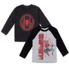 Marvel Spider-Man Toddler Boys 2 Pack Long Sleeve T-Shirts Toddler to Big Kid