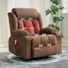 Massage And Heat Rocking Recliner Chair With Cup Holder And Side Pockets