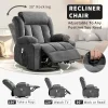 Massage And Heat Rocking Recliner Chair With Cup Holder And Side Pockets