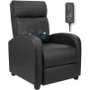 Massage Recliner Chair With PU Faux Leather Upholstery And Padded Seat