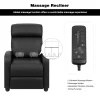 Massage Recliner Chair With PU Faux Leather Upholstery And Padded Seat