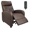 Massage Recliner Chair With PU Faux Leather Upholstery And Padded Seat