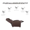 Massage Recliner Chair With PU Faux Leather Upholstery And Padded Seat