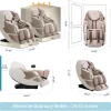 MassaMAX 4D Full Body Massage Chair With Auto Footrest, SL Track, Zero Gravity, Heating, Golden - MT339