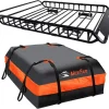 MeeFar Roof Cargo Basket 51 x 36 x 5 in with Waterproof Bag - MF-BSK-AND-BAG