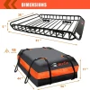 MeeFar Roof Cargo Basket 51 x 36 x 5 in with Waterproof Bag - MF-BSK-AND-BAG