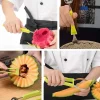 Melon Ball Spoon Set 4-in-1 Stainless Steel Fruit Carving Tool Set, Watermelon Spoon Fruit Tool Set Fruit Carving Tool (