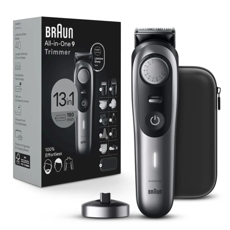 Men's 13-in-1 Grooming Kit With Beard Trimmer, Hair Clipper And Body Groomer