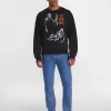 Men's Halloween Back Breaker Graphic Long Sleeve Sweatshirt from Way to Celebrate, Sizes XS-5XB