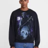 Men's Halloween Back Breaker Graphic Long Sleeve Sweatshirt from Way to Celebrate, Sizes XS-5XB