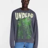 Men's Halloween Back Breaker Graphic Long Sleeve Sweatshirt from Way to Celebrate, Sizes XS-5XB