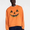 Men's Halloween Back Breaker Graphic Long Sleeve Sweatshirt from Way to Celebrate, Sizes XS-5XB