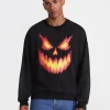 Men's Halloween Back Breaker Graphic Long Sleeve Sweatshirt from Way to Celebrate, Sizes XS-5XB