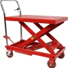 MERXENG Hydraulic Lift Table Cart, 660 lbs, 31 in Lift Height, Double Scissor, 4 Wheels