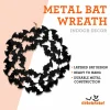 Metal Bat Wreath, Black, 21.5", Halloween by Way To Celebrate