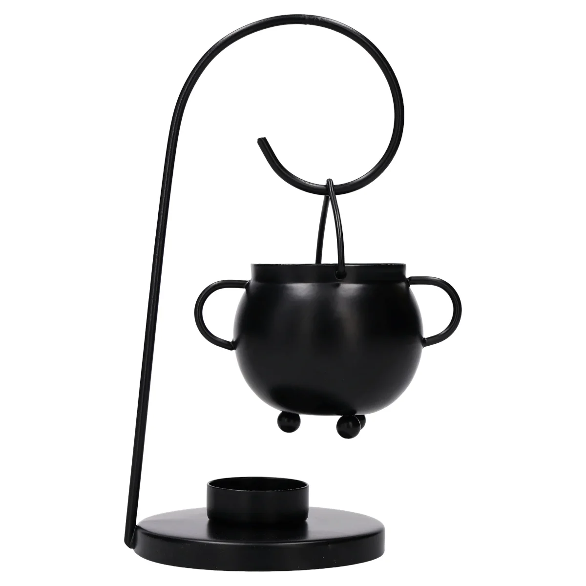 Metal Cauldron Tealight Warmer, Black, 9", Halloween by Way To Celebrate