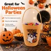 MetMetalrt Trick or Treat Bucket – Orange Cute Ghost Candy Buckets & Tote Bags for Halloween Party Decoration