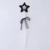 MEZZALL Child Outfit Sets Girls Witch 4 Light Up Star Witch Dress With Hat Wand Kids Halloween Party Outfit For Party Cl