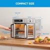 Midea Flexify French Door Air Fryer Toaster Oven Combo, 26.4 QT, 10-in-1, Stainless Steel