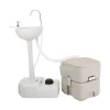 Miekor Portable Sink And Toilet Combo - 5Gal Hand Washing Station And 5.3 Gal Flushing Toilet