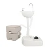 Miekor Portable Sink And Toilet Combo - 5Gal Hand Washing Station And 5.3 Gal Flushing Toilet