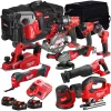 Milwaukee 18V Cordless 11 Piece Tool Kit With 3 x 5.0Ah Batteries, Charger And Bag - T4TM-9