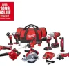 Milwaukee M18 18V Lithium-Ion Cordless 10-Tool Combo Kit With 2 Batteries, Charger And 2 Tool Bags