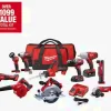 Milwaukee M18 18V Lithium-Ion Cordless 10-Tool Combo Kit With Batteries And Charger