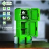 Minecraft Creeper 2 Door Mini Fridge, 8L, Green, 25.2 in H x 9.5 in W x 9.1 in D