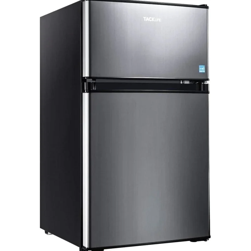 Mini Fridge With Freezer, 3.1 Cu.Ft Compact Refrigerator With LED Light - HPVFR310