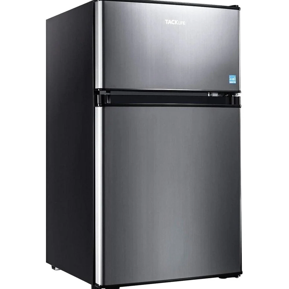 Mini Fridge With Freezer, 3.1 Cu.Ft Compact Refrigerator With LED Light - HPVFR310