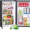 Mini Refrigerator With Internal Freezer, 3.2 Cu. Ft, Black, 17.5 x 17.7 x 31.5 in